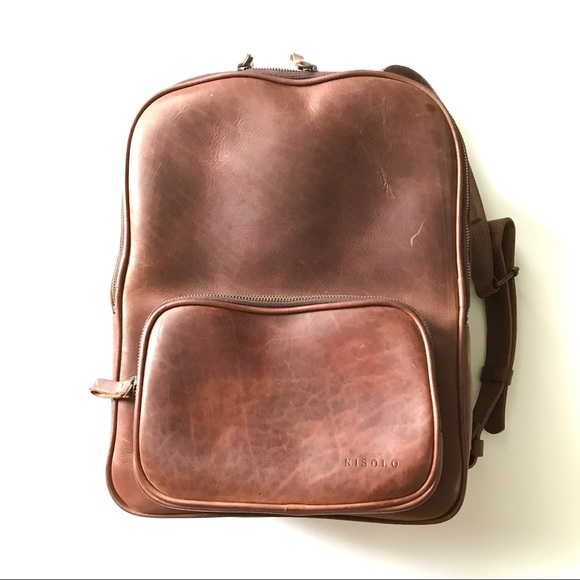 Nisolo Brown Cordoba Backpack - Picture 5 of 10